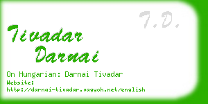 tivadar darnai business card